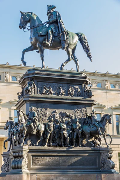 Estátua de Frederico, o Grande (Frederico II da Prússia) em Berlim — Fotografia de Stock