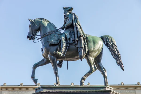 Statua di Federico Magno (Federico II di Prussia) a Berlino Foto Stock Royalty Free