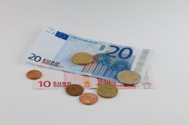 Euro notları ve madeni paralar