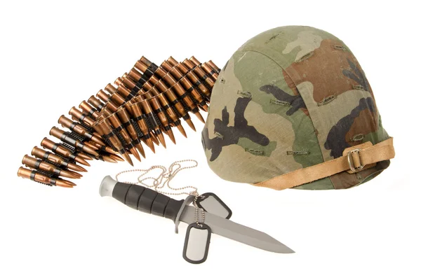 stock image Knife helmet bullet token