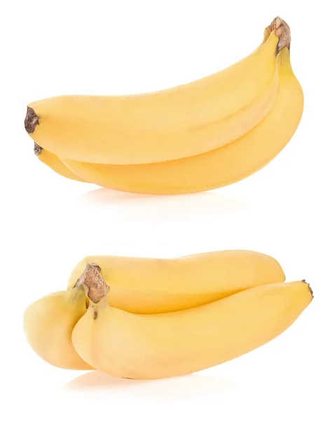 กล้วยผลไม้สดที่แยกจากสีขาว — ภาพถ่ายสต็อก