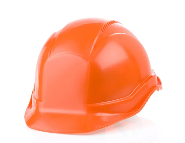 Stavební helma nástroj izolované na bílém — Stock fotografie