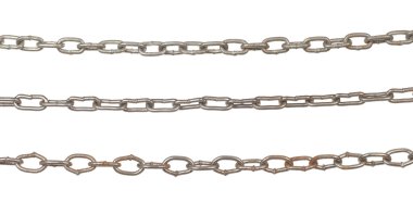 Metal chain isolated on white clipart