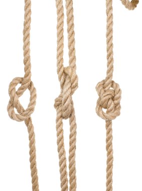 Ship ropes with a knot clipart