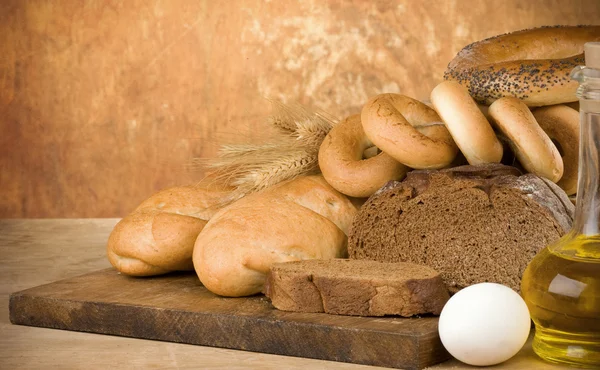 Productos de panadería y grano de trigo —  Fotos de Stock