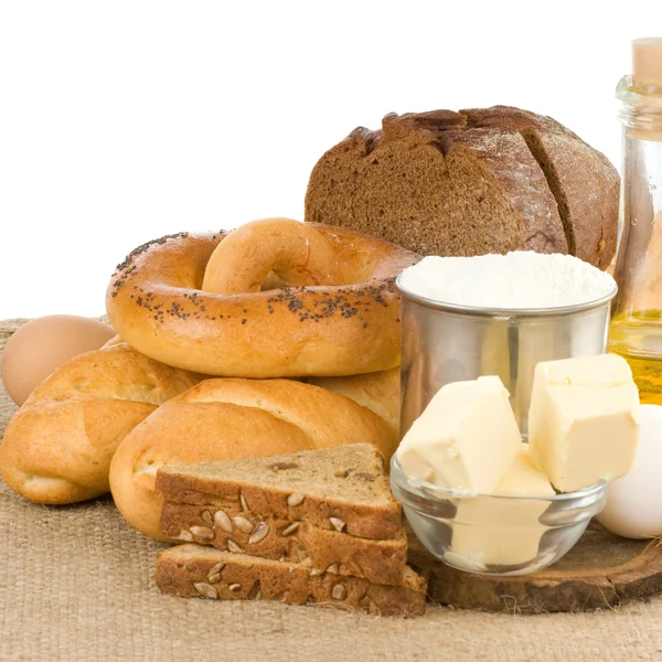 Set van bakkerijproducten — Stockfoto