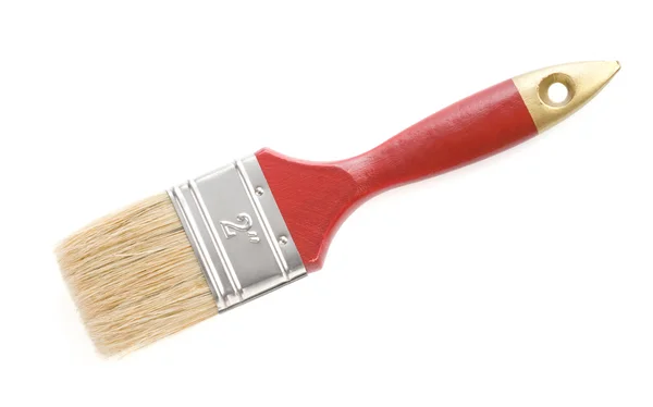 Beyaz izole boya fırçası — Stok fotoğraf