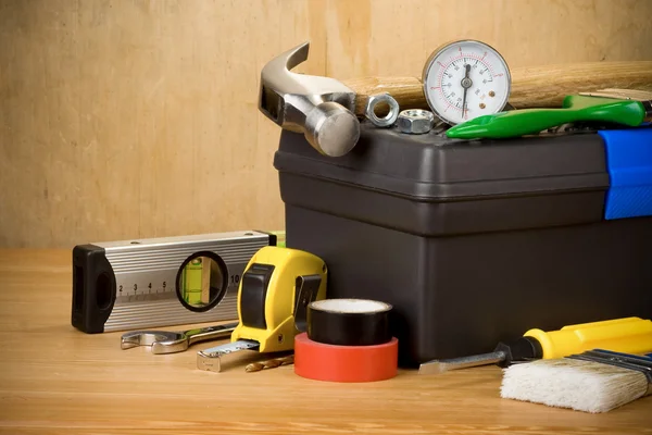 Set of tools and toolbox — Stock Photo, Image