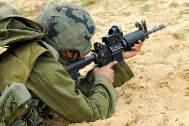 M16 Israel Army Rifle Soldier clipart