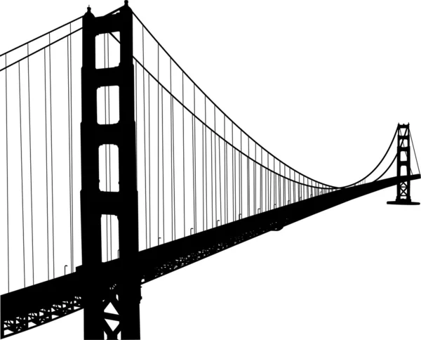 Golden gate Köprüsü silüeti Telifsiz Stok Vektörler