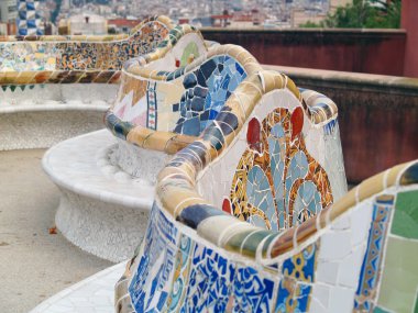 ParK guell in barcelona, spain clipart