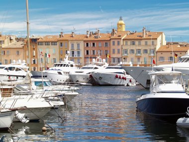 Yacht Harbor of St.Tropez, France clipart