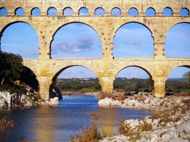 Aqueduct Pont du Gard clipart