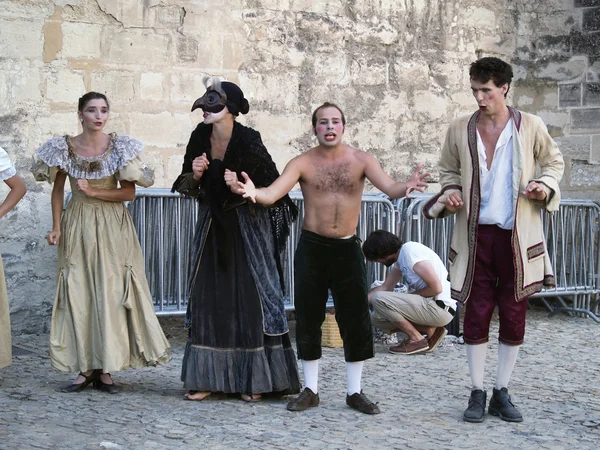 Teaterfestival i Avignon, juli 2005 - Stock-foto