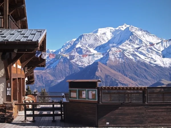Das land des mont-blanc, französische alpen lizenzfreie Stockfotos