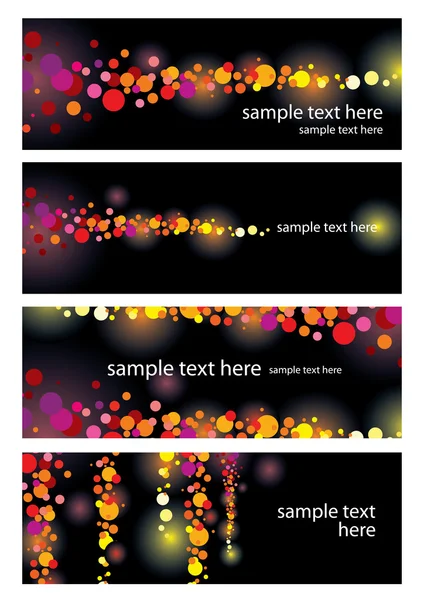 Set of abstract banners with text — Stock Vector