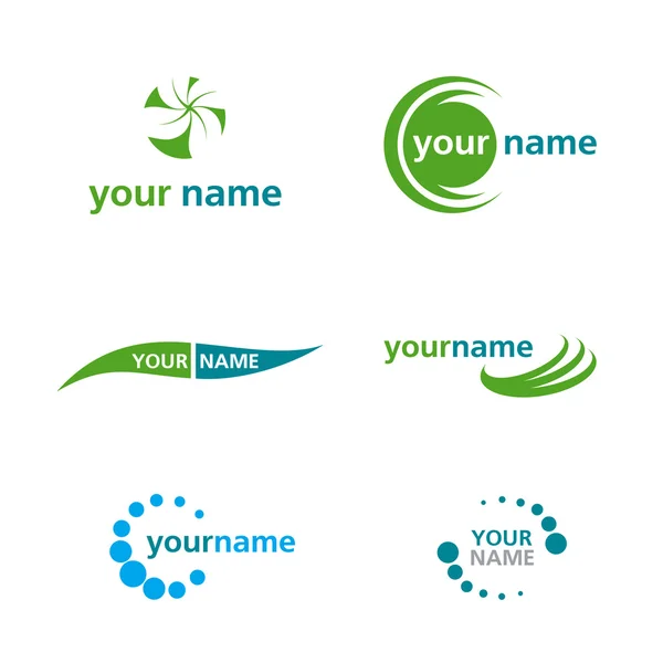 Şirket logosu kullanabileceğiniz çeşitli logolar. vektör çizim. — Stok Vektör