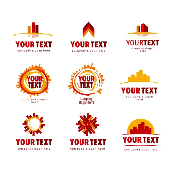 Varios logotipos que puede utilizar como logotipo de la empresa. Ilustración vectorial . — Archivo Imágenes Vectoriales