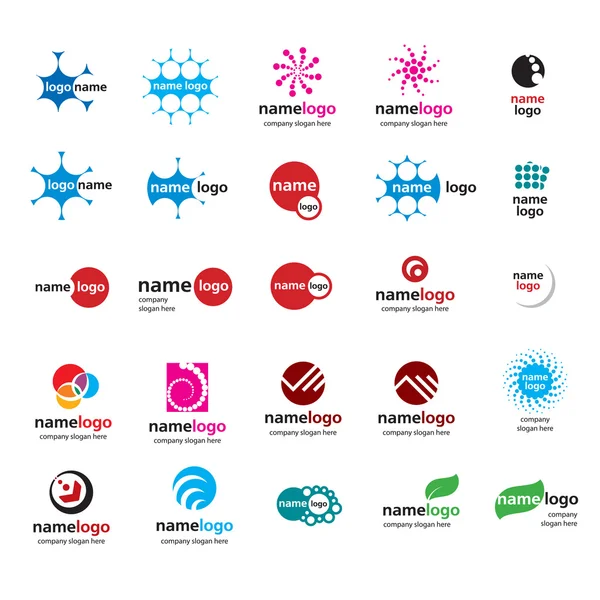 Şirket logosu kullanabileceğiniz çeşitli logolar. — Stok Vektör