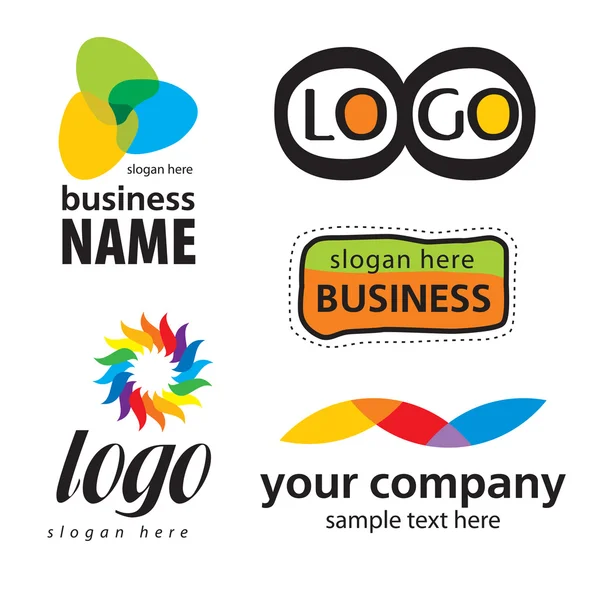 Şirket logosu kullanabileceğiniz çeşitli logolar. — Stok Vektör