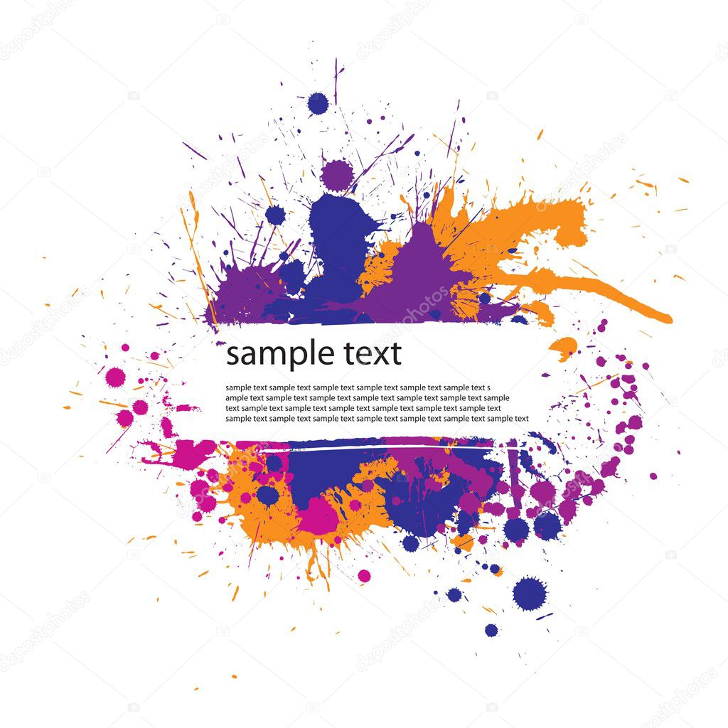 Colorful ink splash banner. — Stock Vector © artbutenkov 10714916