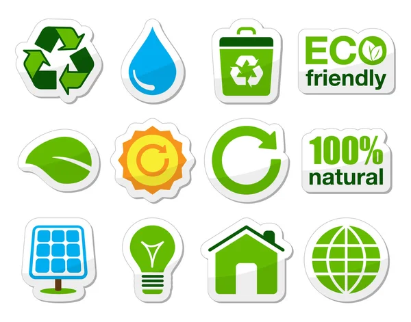 Ícones verdes / eco — Vetor de Stock