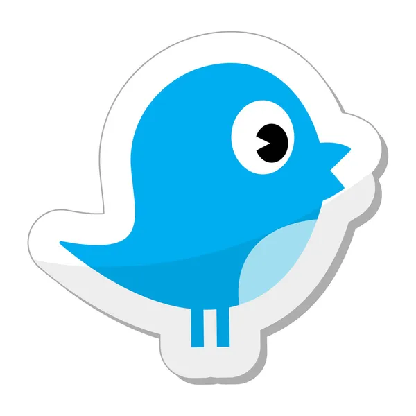 Twitter bird icon — Stock Vector