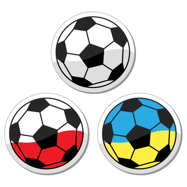 Balles de football Euro Cup 2012 — Image vectorielle