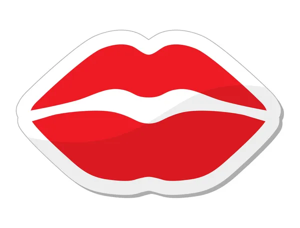 Lábios sexy vermelho —  Vetores de Stock