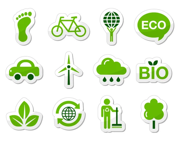 Iconos verdes / ecológicos — Vector de stock