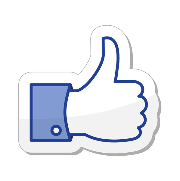 Facebook como botão Ilustração De Stock