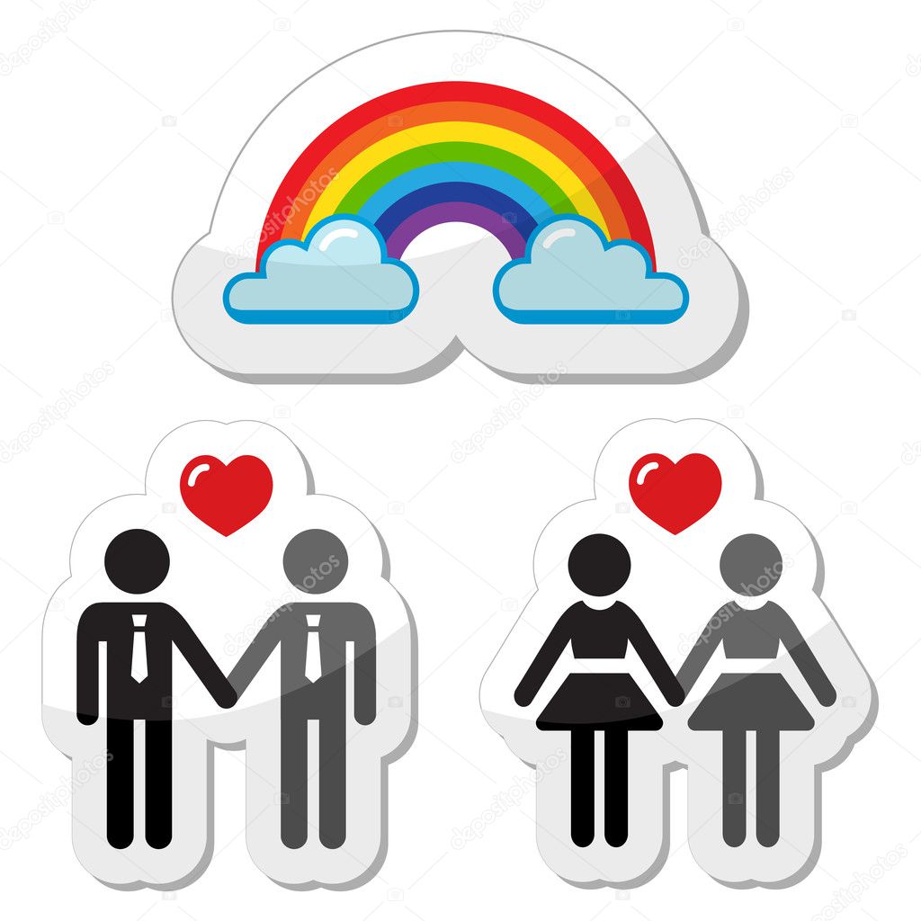 Raibnow gay couple icons