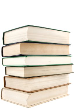 Stack of books on white background clipart