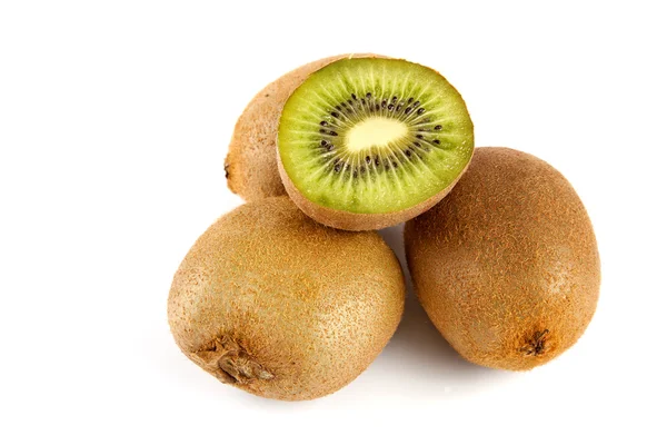 stock image Sliced kiwi fruit on white background