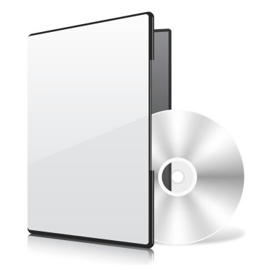Blank Case and Disk clipart
