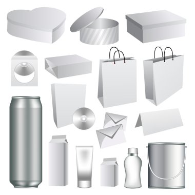 Blank packaging templates collection