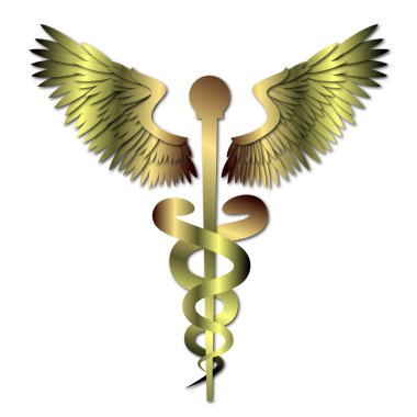 3d Medical Caduceus Symbol clipart