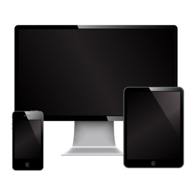 Vector LCD monitor clipart