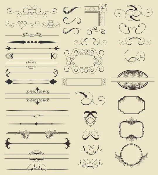 Kalligrafiske designelementer – Stock-vektor