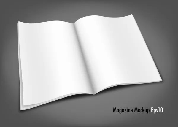 Templat Majalah Kosong Mockup - Stok Vektor