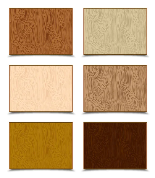 Set de texturas de madera — Vector de stock