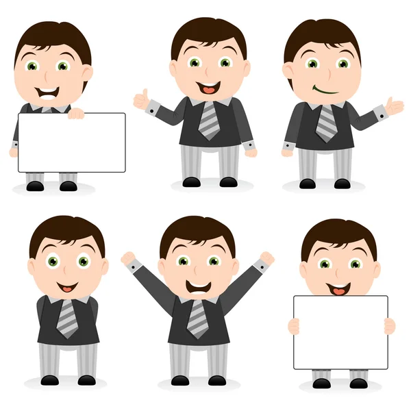 Happy businessman characters — Stock Vector