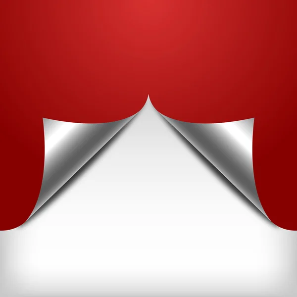 Röd bakgrund med sidvändning — Stock vektor