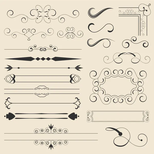 Calligraphic Design Elements — Stock Vector