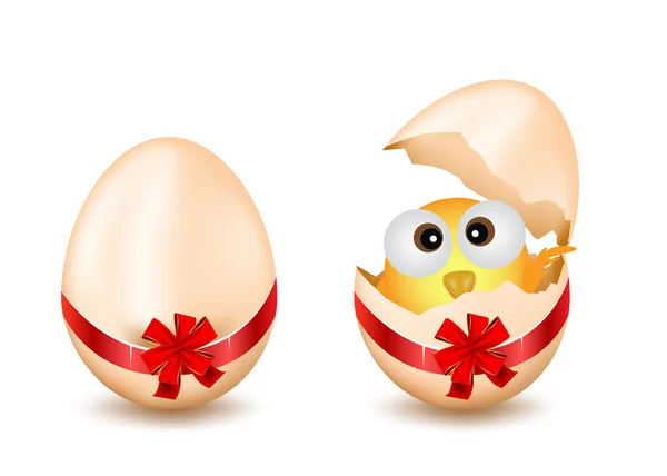 Velikonoční vajíčko s checken — Stockový vektor