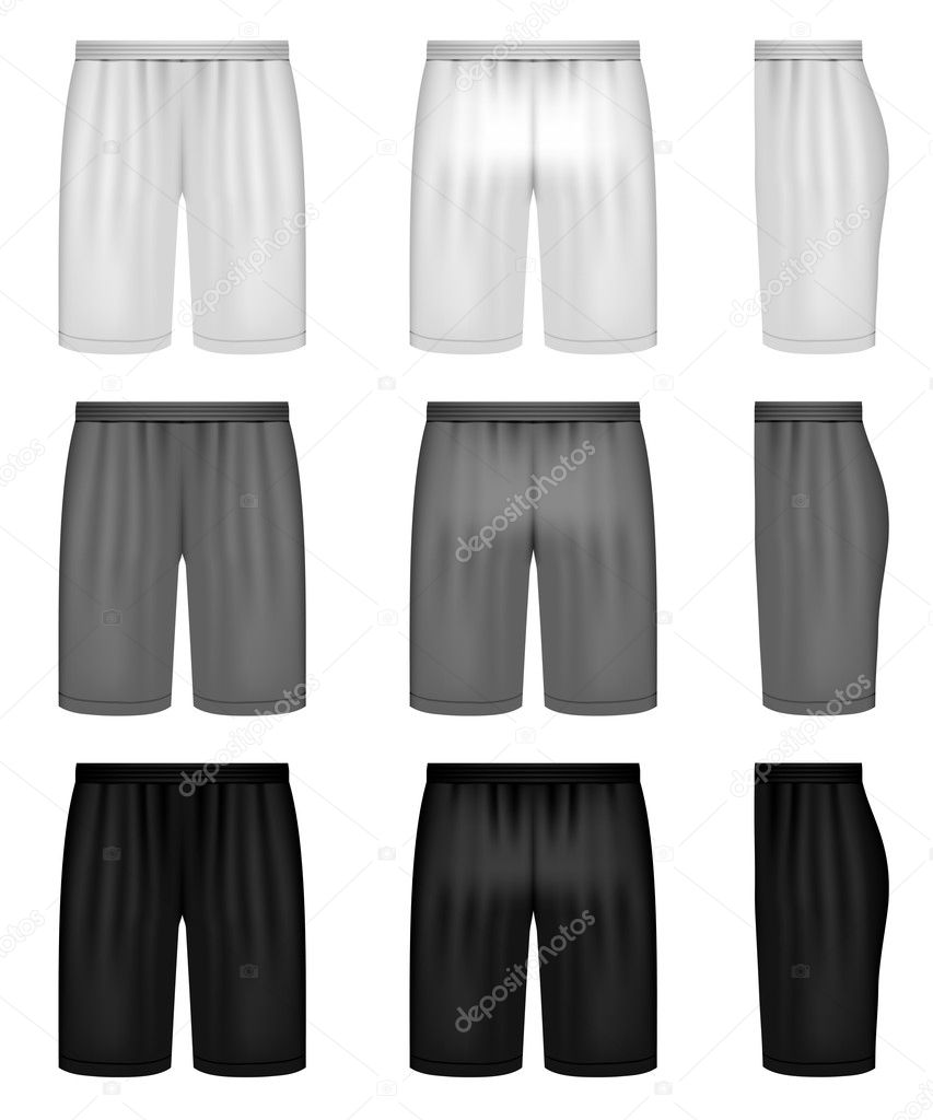 Vector shorts - shades of gray clothing set