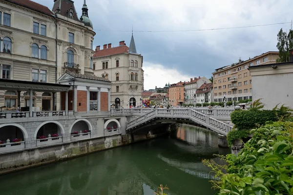 stock image Ljubljana and its river