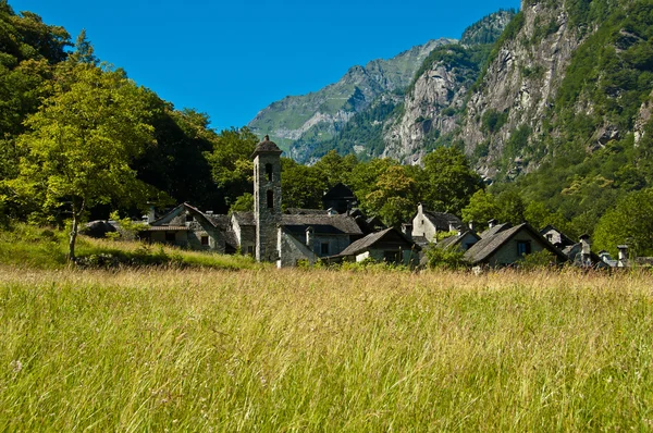 Bavona Valley - Форольо, Швейцария — стоковое фото