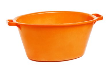 An empty orange bowl clipart