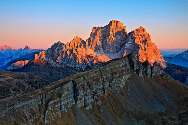 stock image Last beams over mountains